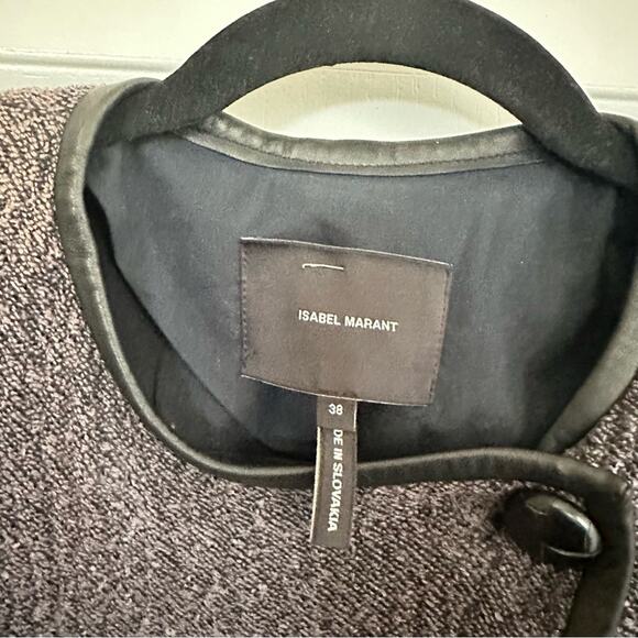 Isabel Marant Black Double Breasted Collarless Button Front Blazer Jacket - Picture 2 of 6